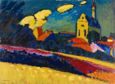 Study for Murnau, Landscape with Church by Wassily Kandinsky